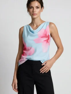 Usha Damen Blusentop in hellblau