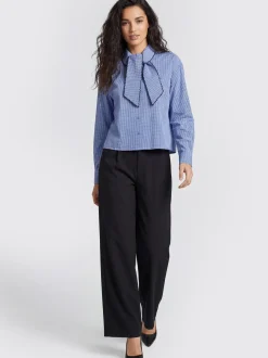 Usha Damen Hemdbluse in blau