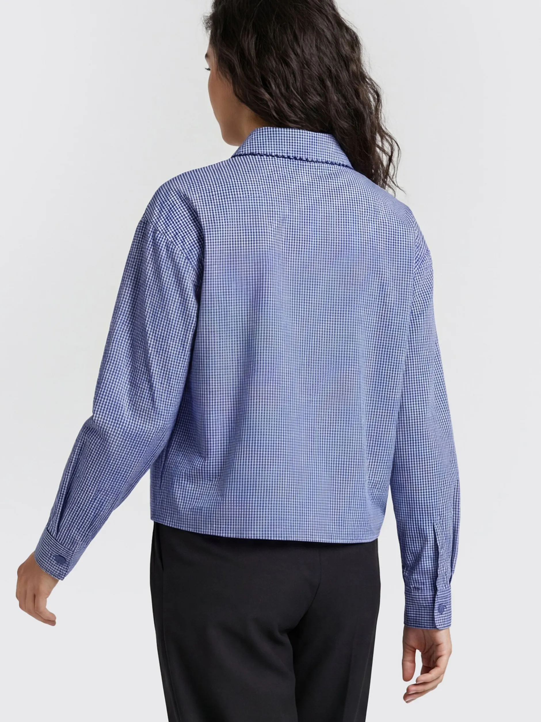 Usha Damen Hemdbluse in blau
