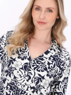 Usha Damen Hemdbluse in marine