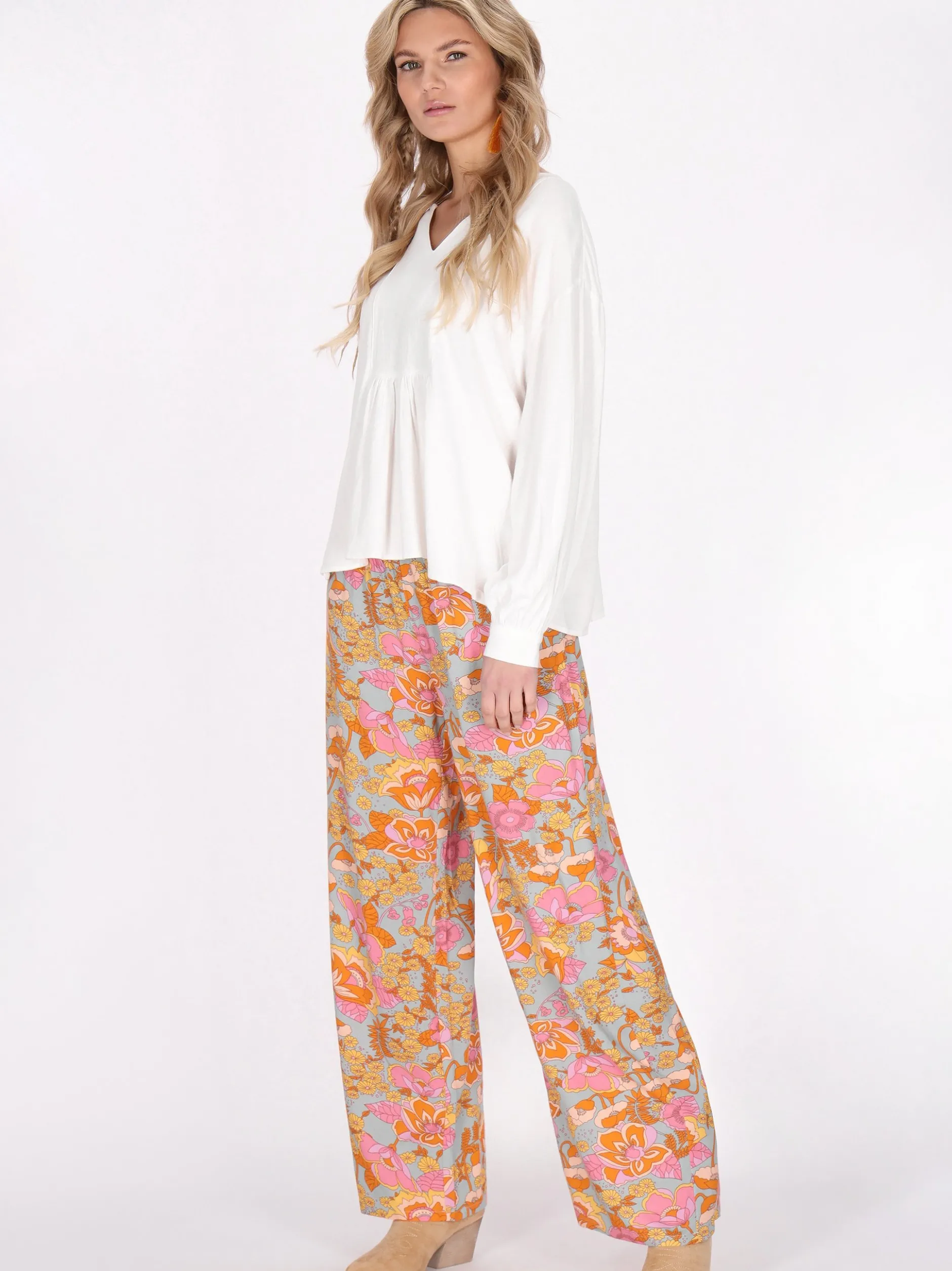 Usha Damen Hose in grau