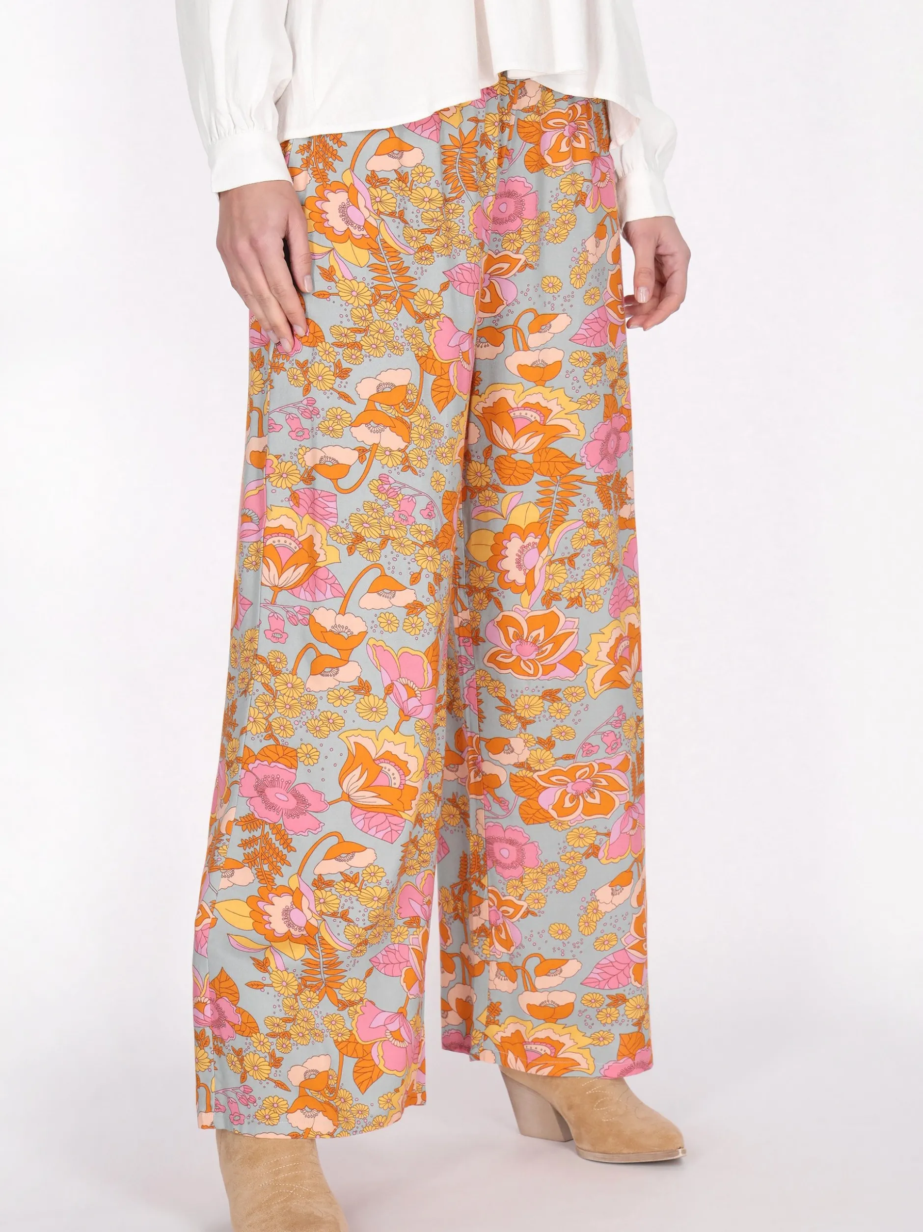 Usha Damen Hose in grau