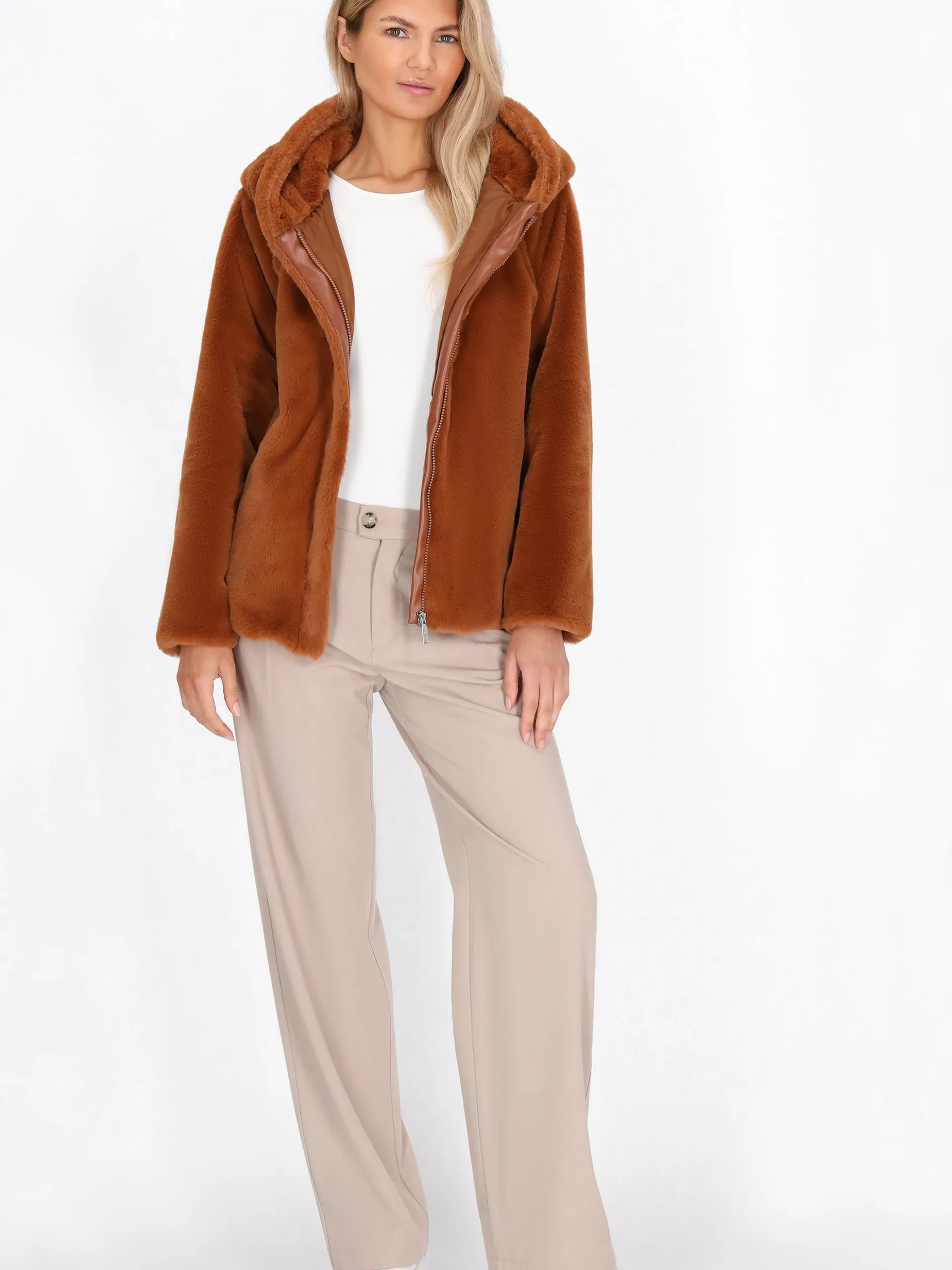 Usha Damen Jacke in cognac