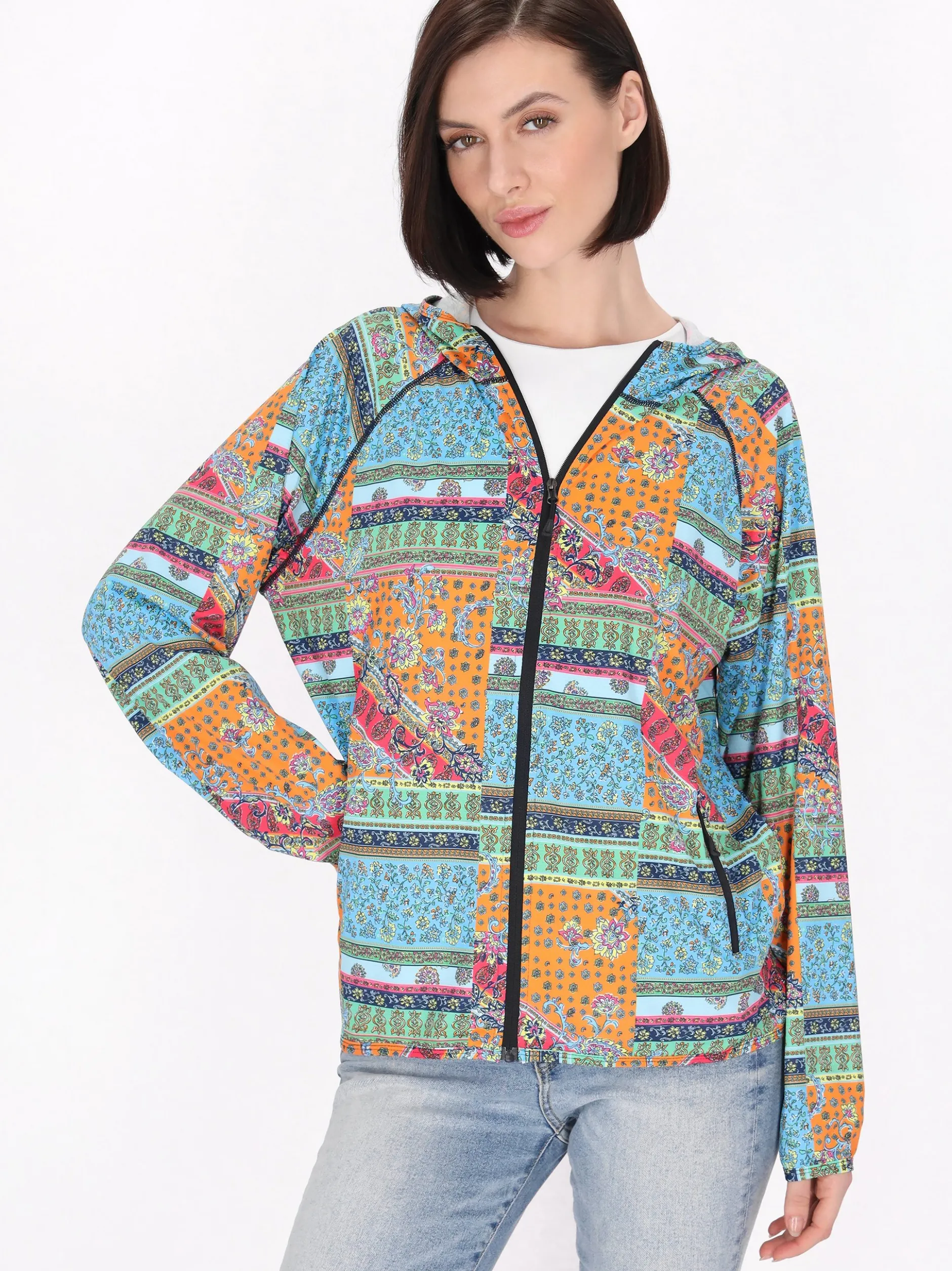 Usha Damen Jacke in orange