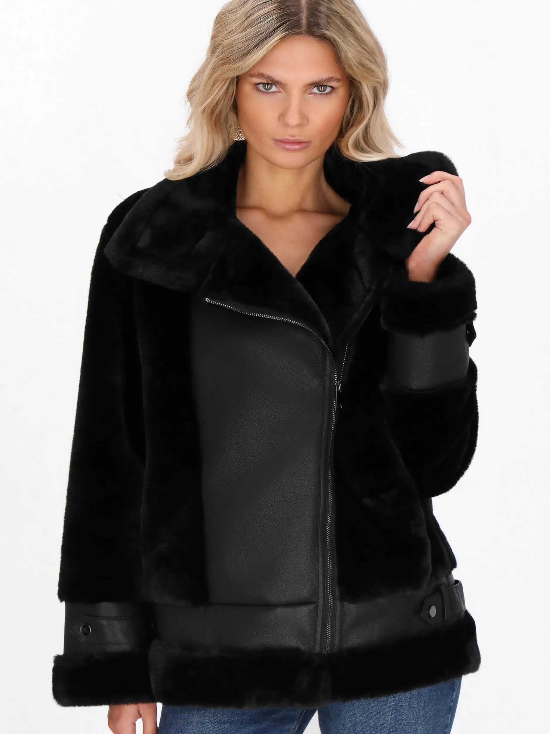 Usha Damen Jacke in schwarz
