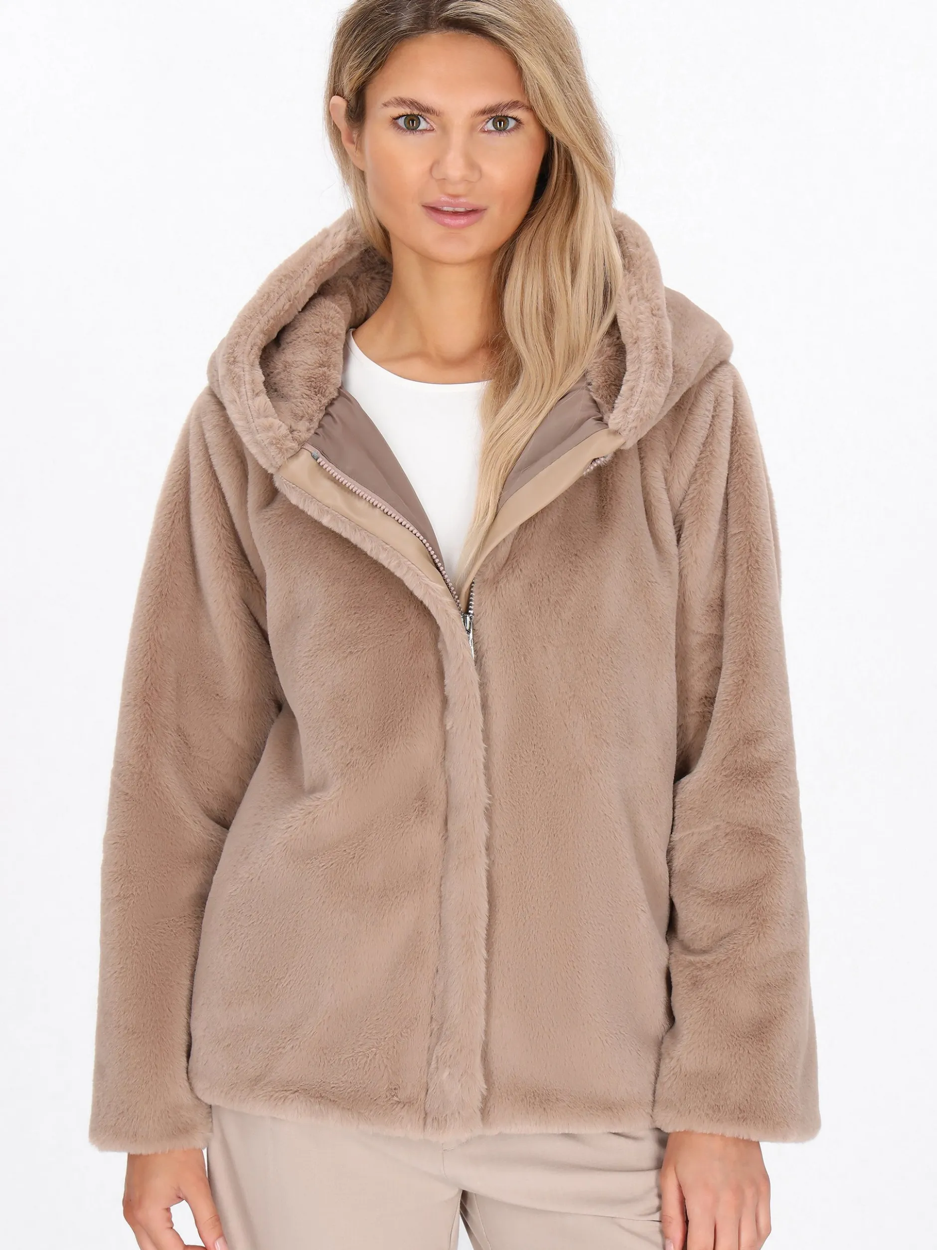 Usha Damen Jacke in taupe