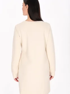 Usha Damen Kleid in beige - Ausschnitt: Rundhals