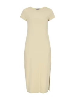 Usha Damen Kleid in beige - Ausschnitt: Rundhals