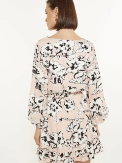Usha Damen Kleid in beige - Länge: mittel