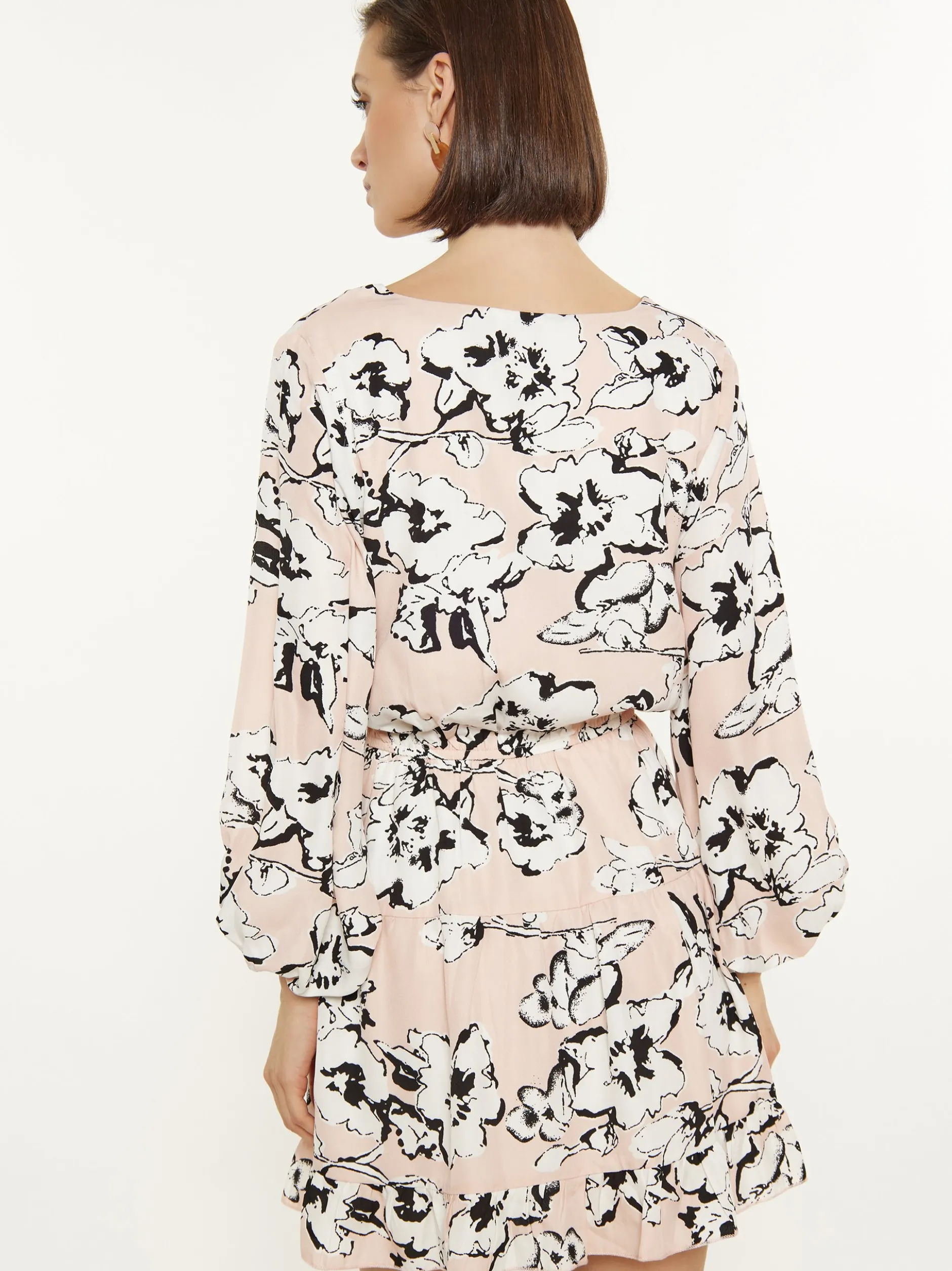 Usha Damen Kleid in beige - Länge: mittel