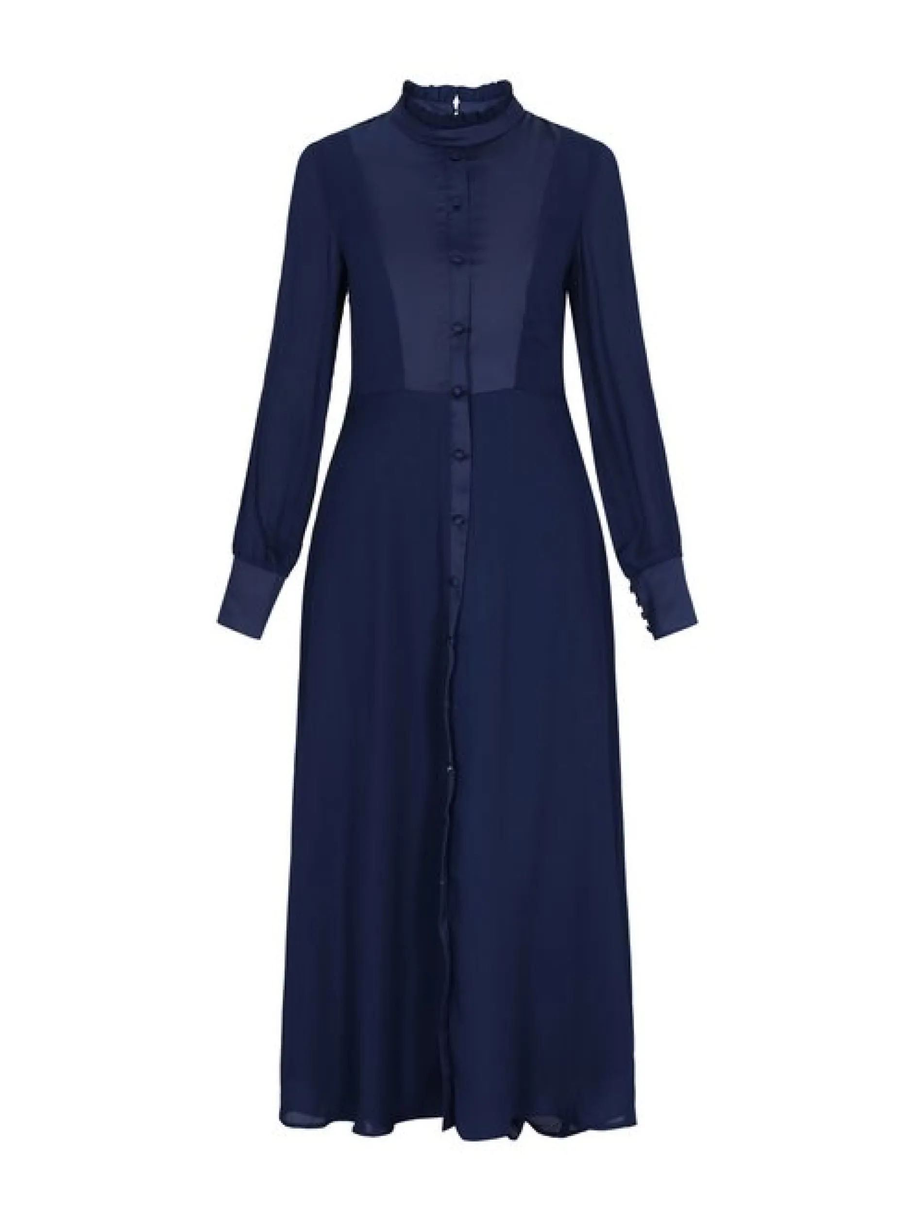 Usha Damen Kleid in blau - Länge: mittel