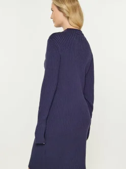 Usha Damen Kleid in blau - Länge: mittel