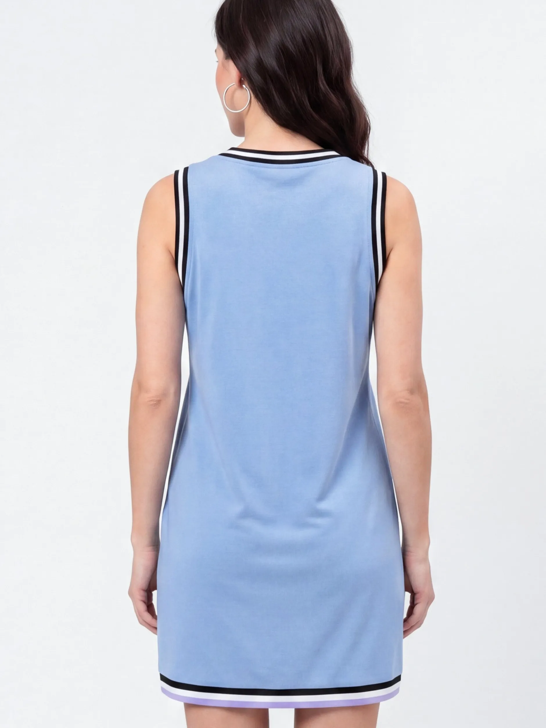Usha Damen Kleid in blau - Länge: mittel
