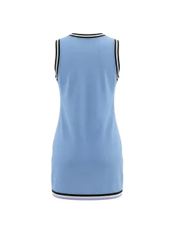 Usha Damen Kleid in blau - Länge: mittel
