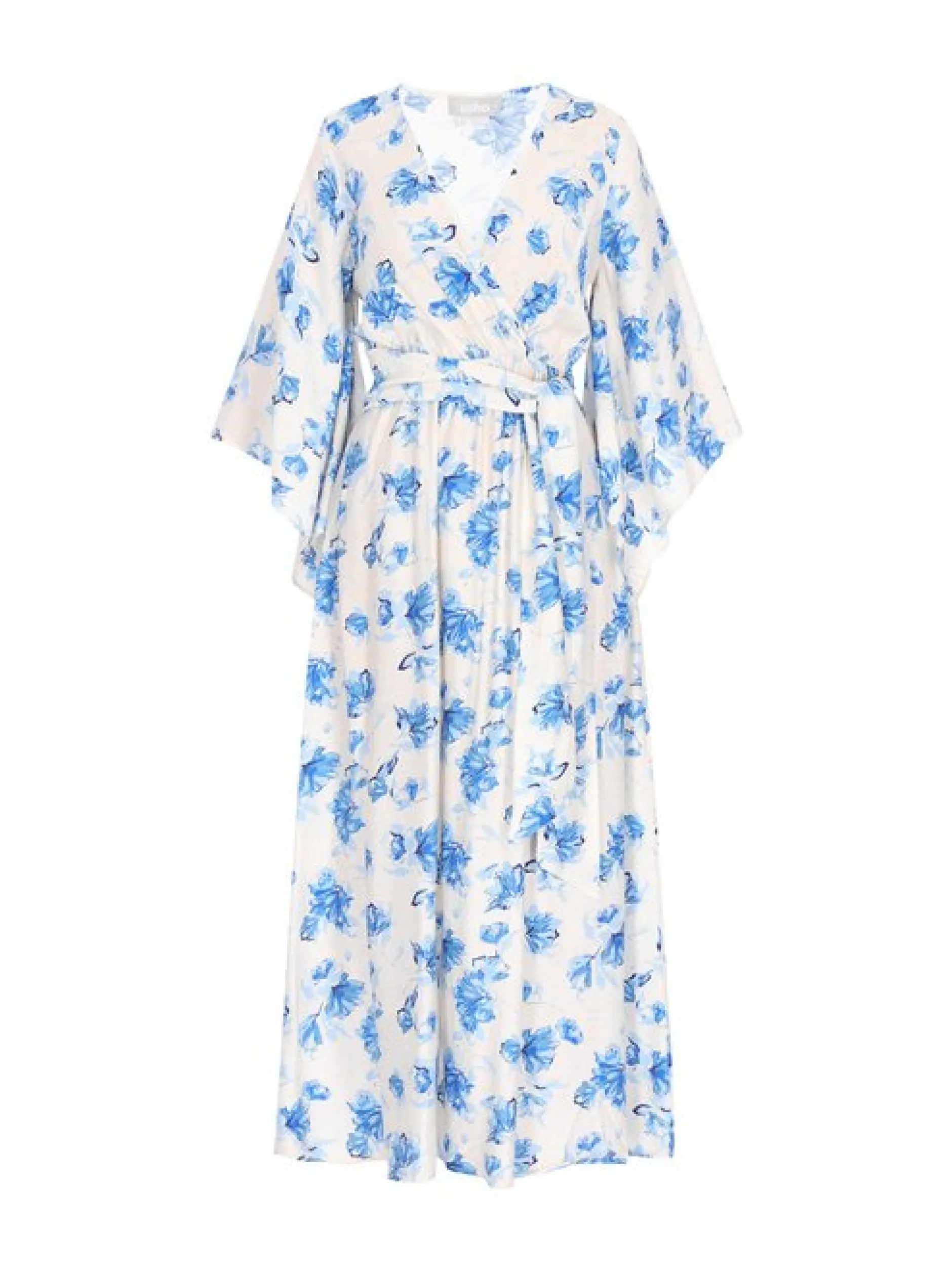 Usha Damen Kleid in blau - Länge: mittel