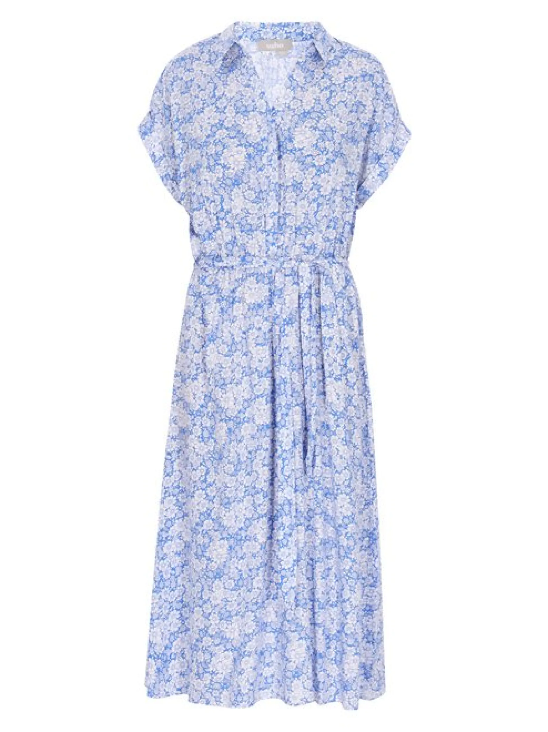 Usha Damen Kleid in blau - Länge: mittel