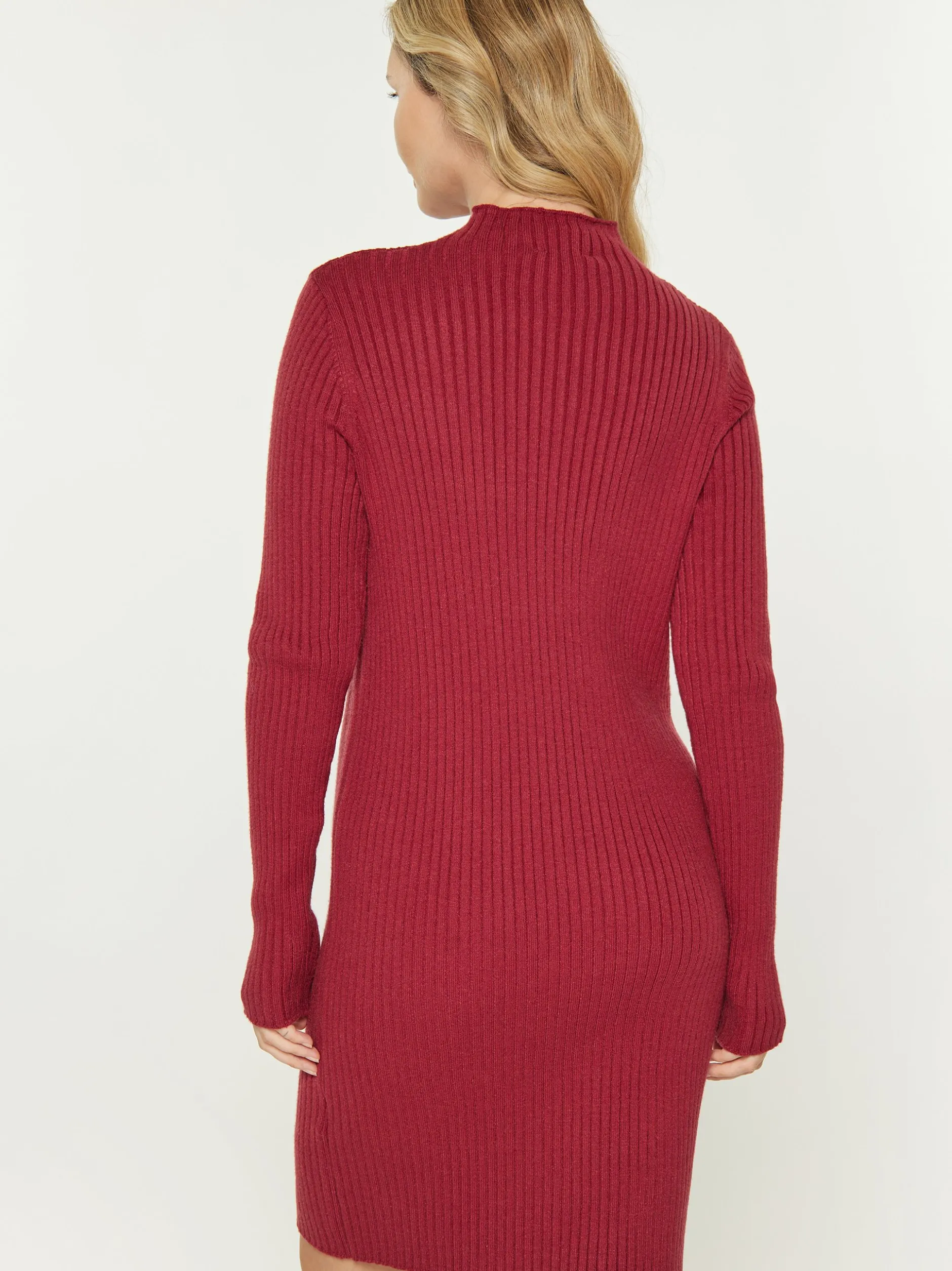 Usha Damen Kleid in bordeaux - Länge: mittel