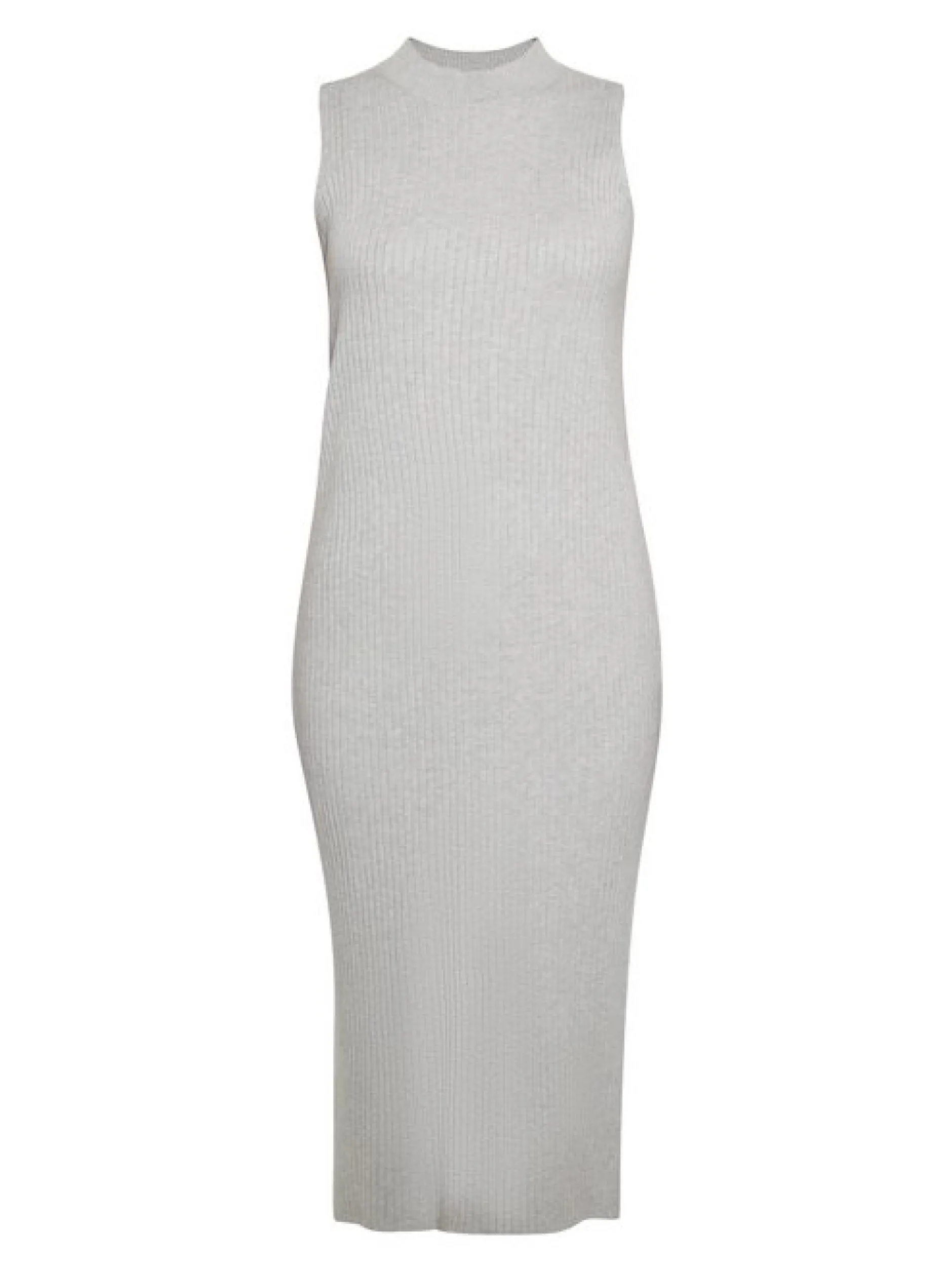 Usha Damen Kleid in grau - Ausschnitt: Rundhals