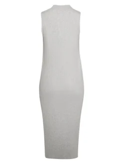Usha Damen Kleid in grau - Ausschnitt: Rundhals
