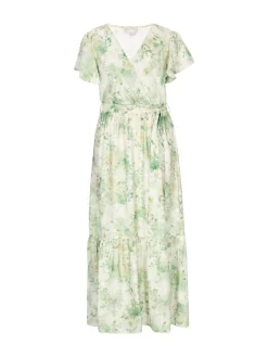Usha Damen Kleid in grün - Länge: mittel