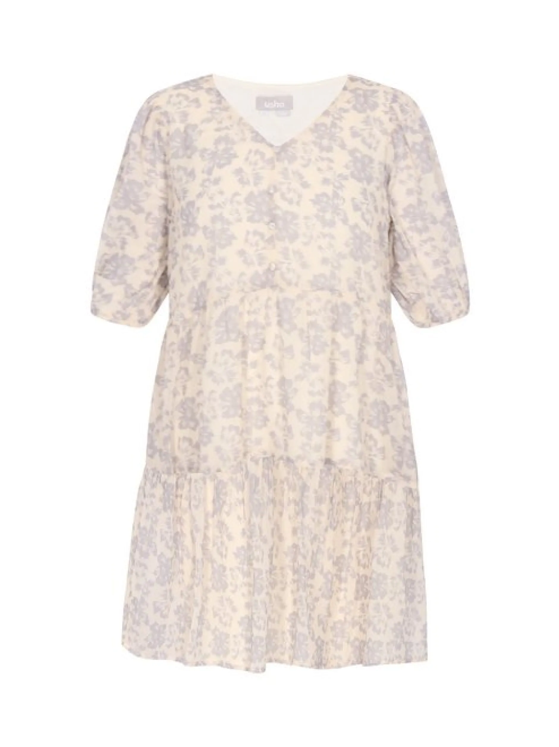 Usha Damen Kleid in lila - Länge: mittel