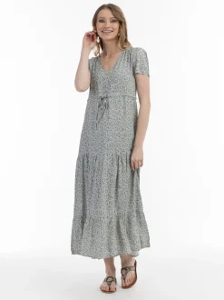 Usha Damen Kleid in mehrfarbig - Länge: mittel