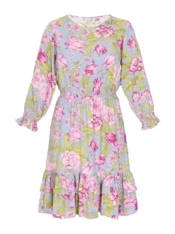 Usha Damen Kleid in mehrfarbig - Länge: mittel