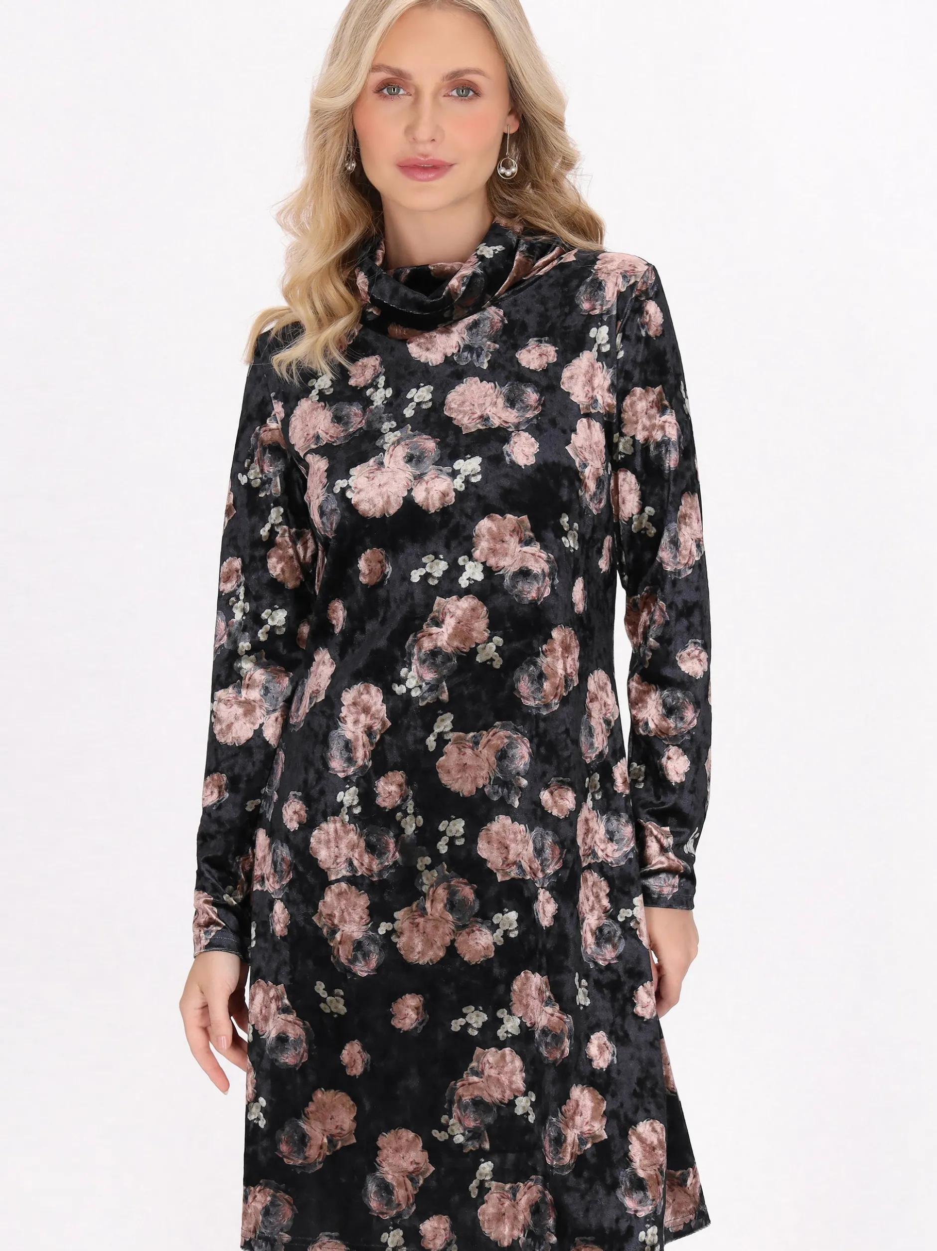 Usha Damen Kleid in mehrfarbig - Länge: mittel