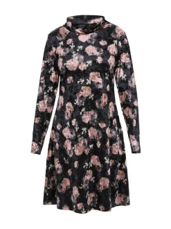 Usha Damen Kleid in mehrfarbig - Länge: mittel
