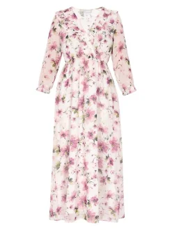 Usha Damen Kleid in mehrfarbig - Länge: mittel