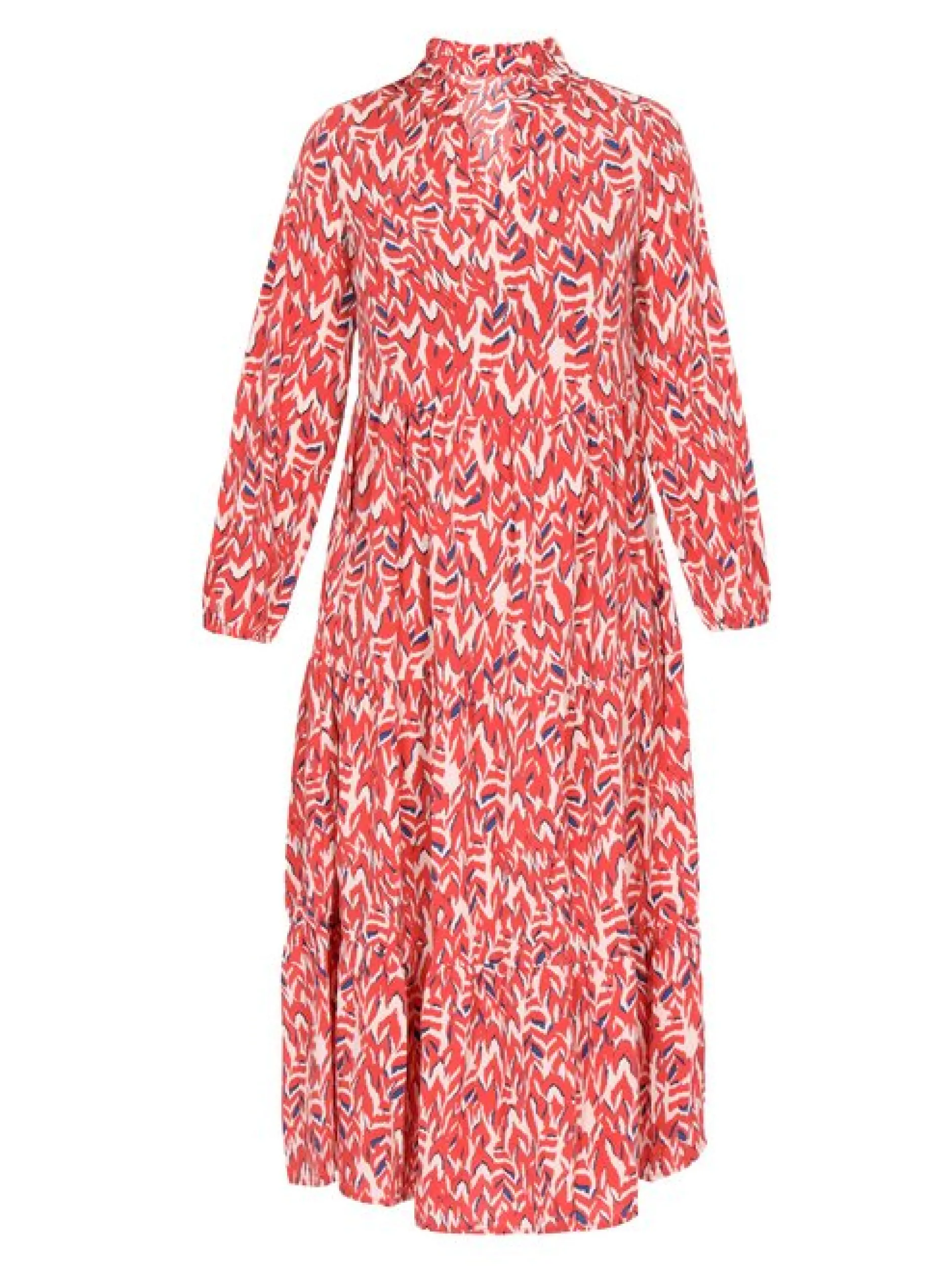 Usha Damen Kleid in orange - Länge: mittel