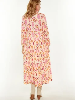 Usha Damen Kleid in pink - Länge: mittel