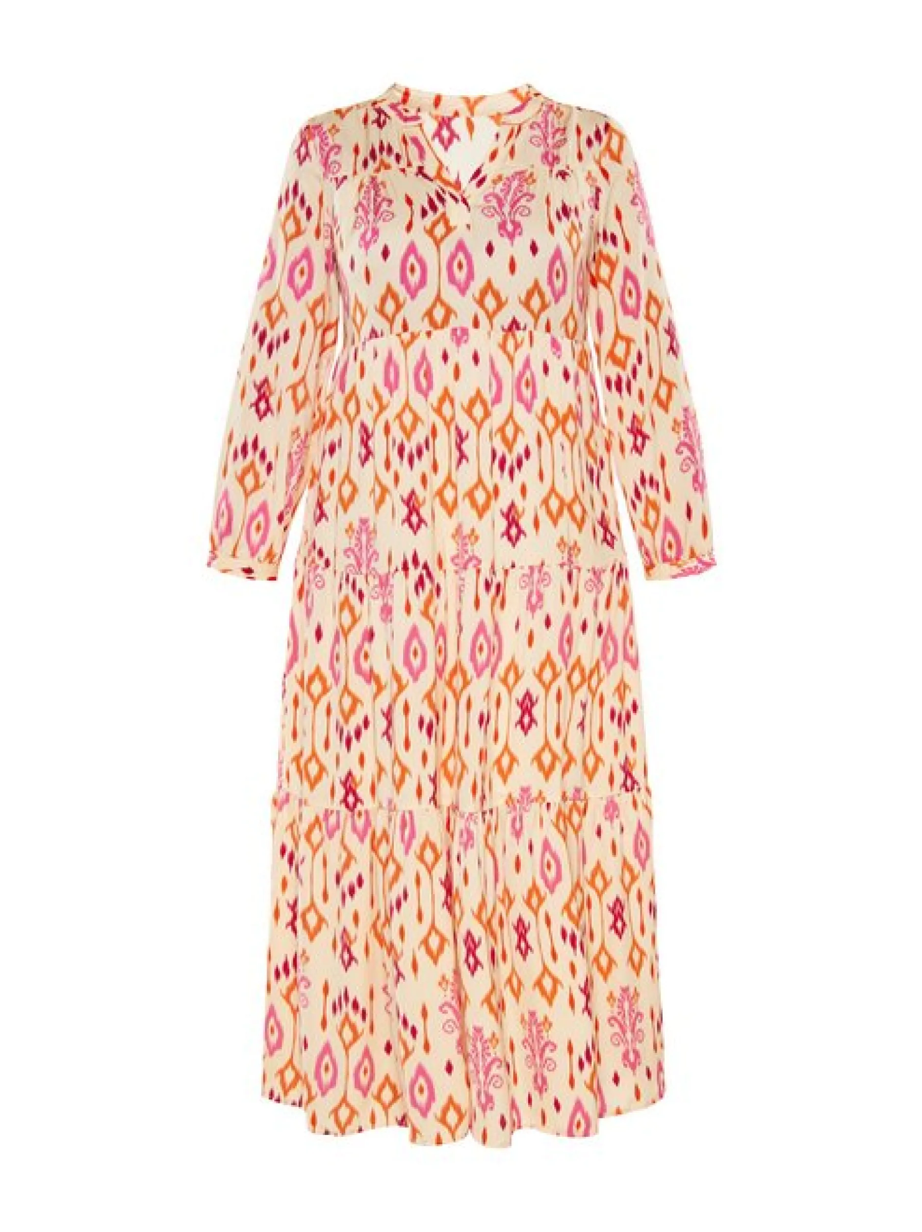 Usha Damen Kleid in pink - Länge: mittel