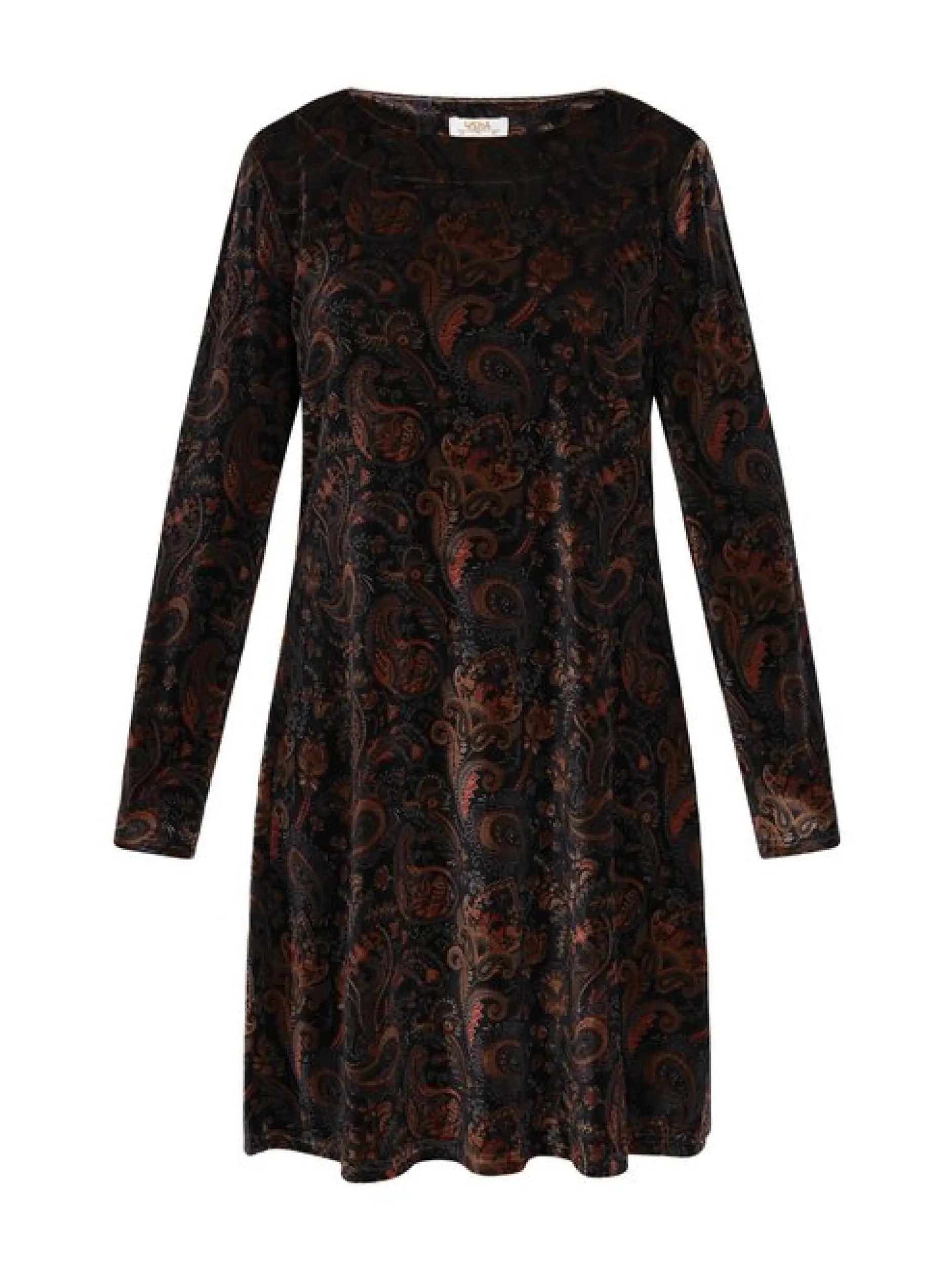 Usha Damen Kleid in purple - Ausschnitt: Rundhals