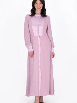 Usha Damen Kleid in purple - Länge: mittel