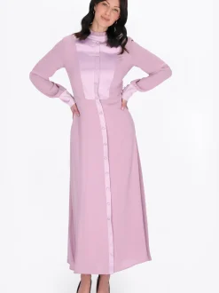 Usha Damen Kleid in purple - Länge: mittel