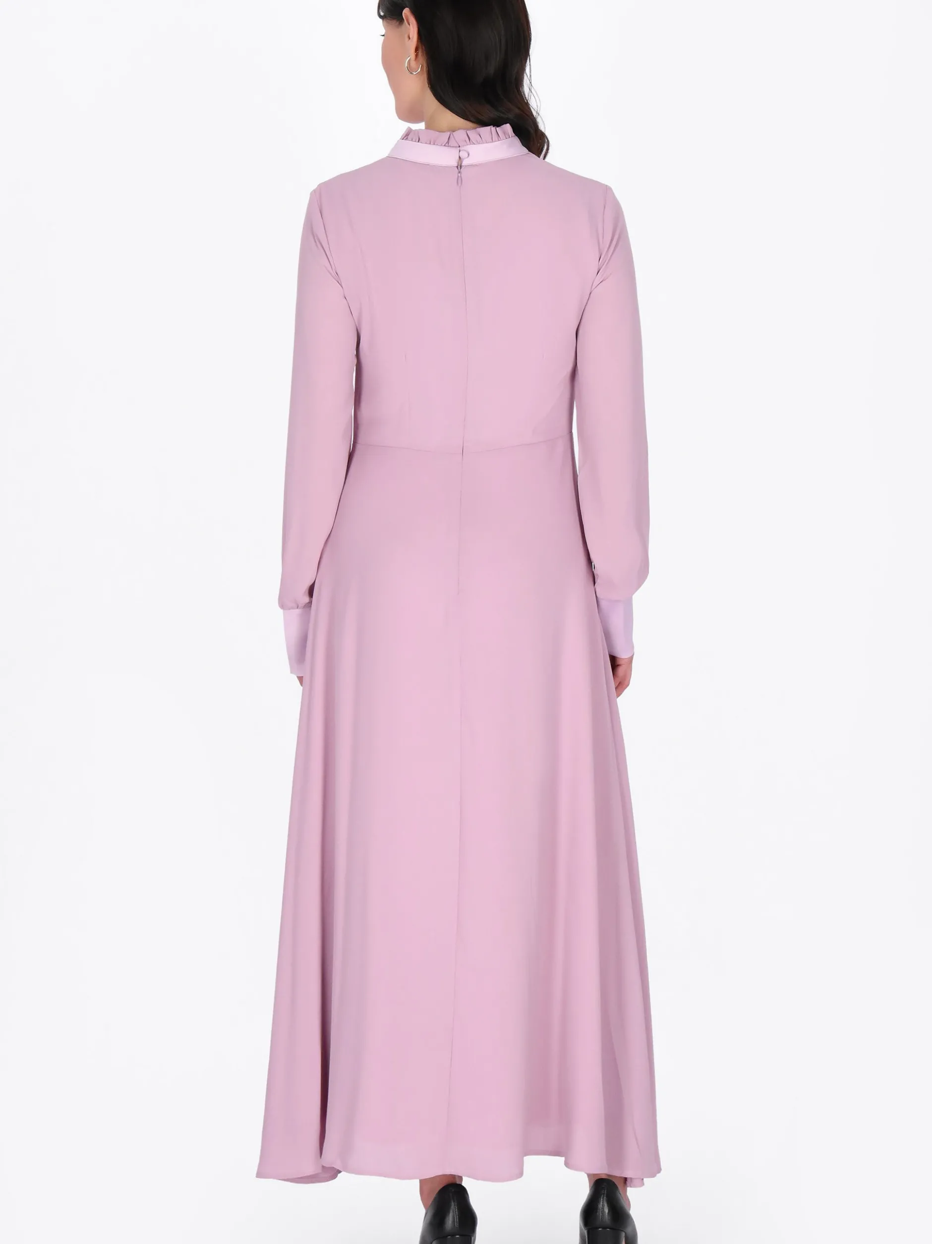 Usha Damen Kleid in purple - Länge: mittel