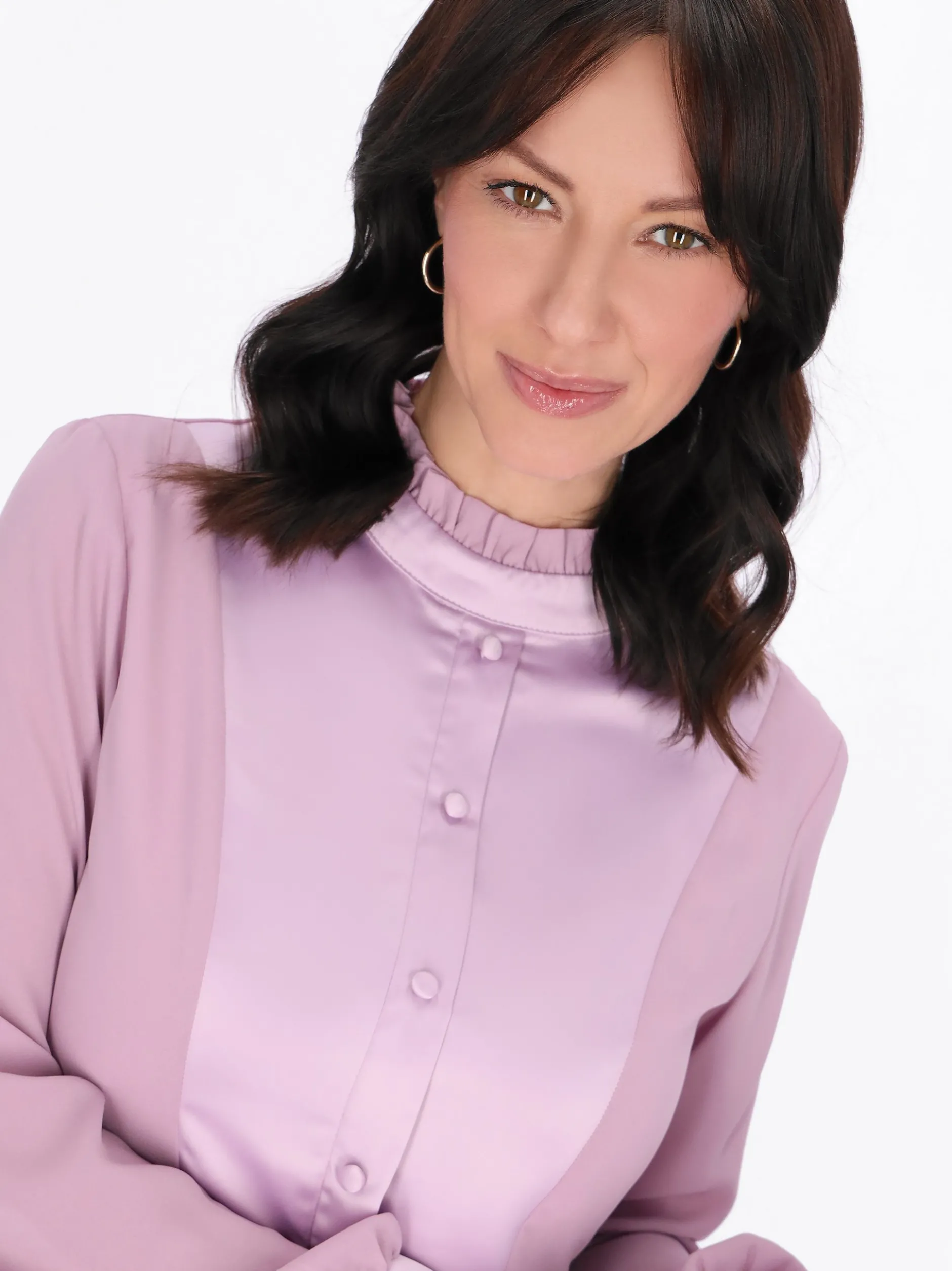 Usha Damen Kleid in purple - Länge: mittel