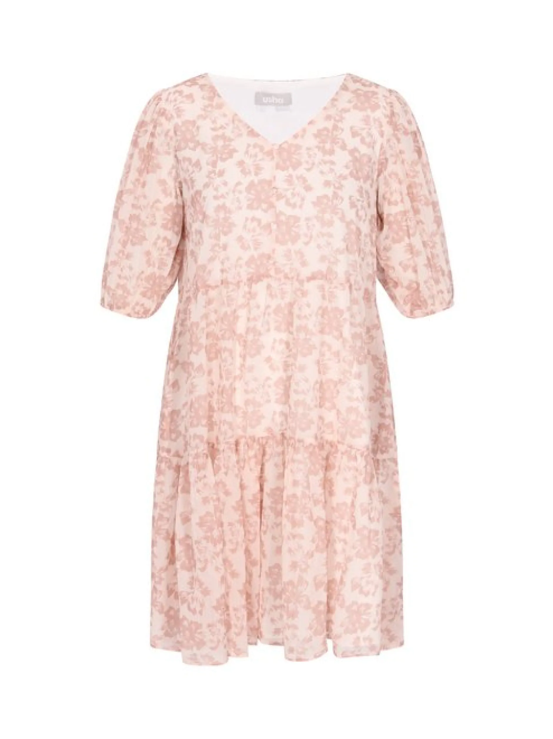 Usha Damen Kleid in rosa - Länge: mittel