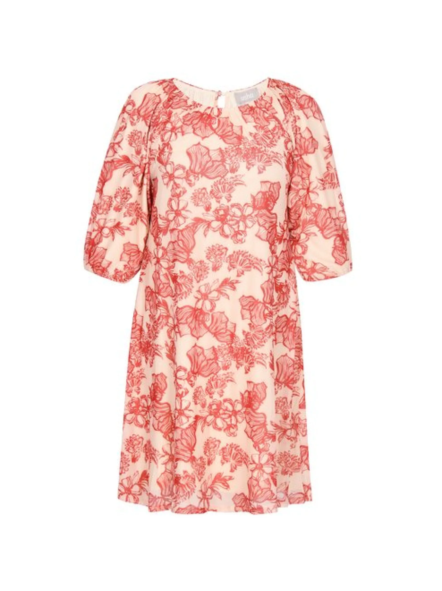 Usha Damen Kleid in rot - Länge: mittel