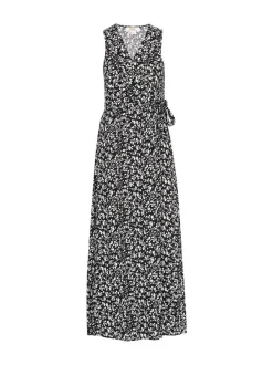 Usha Damen Kleid in schwarz - Länge: mittel