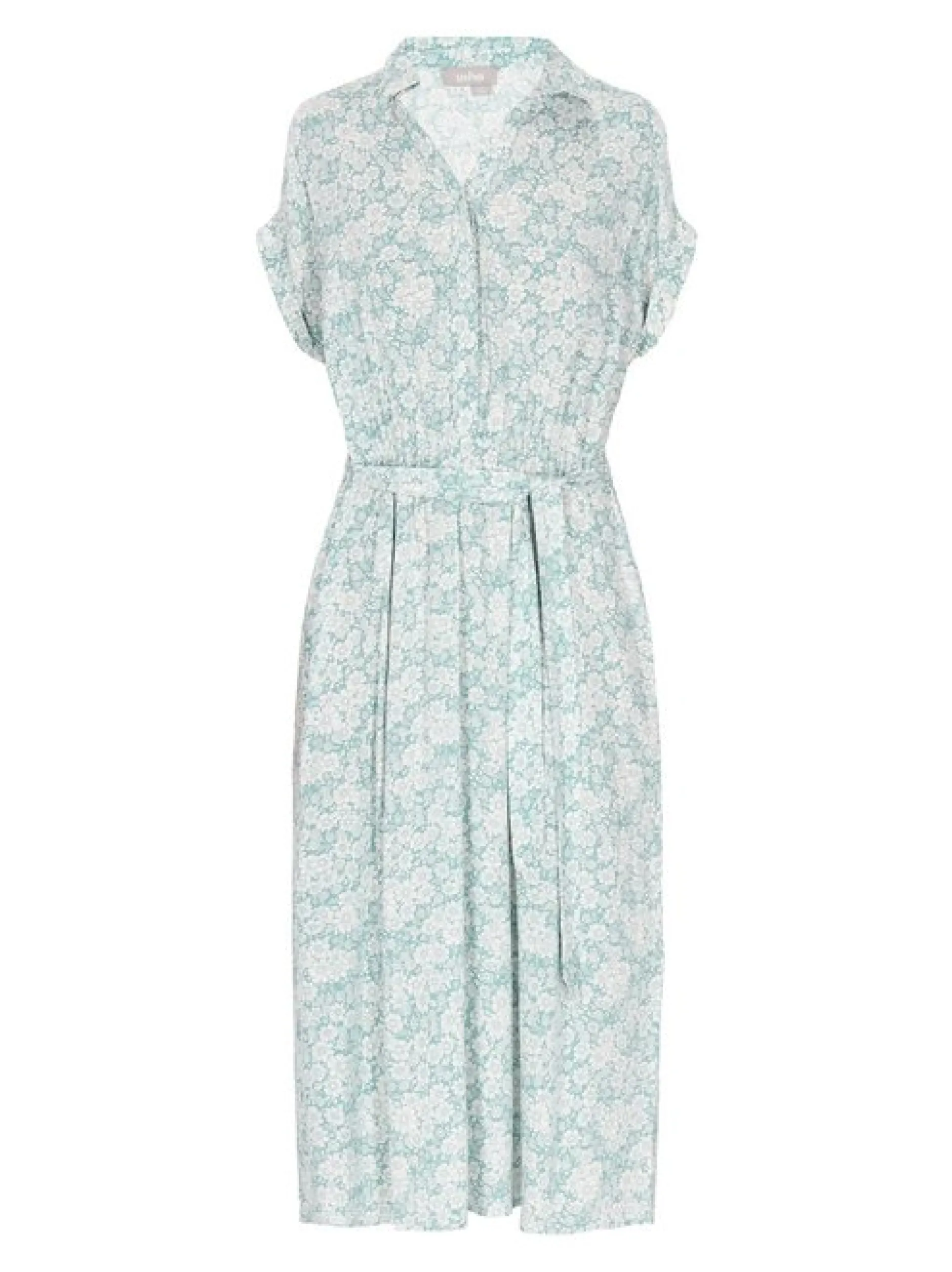 Usha Damen Kleid in türkis - Länge: mittel