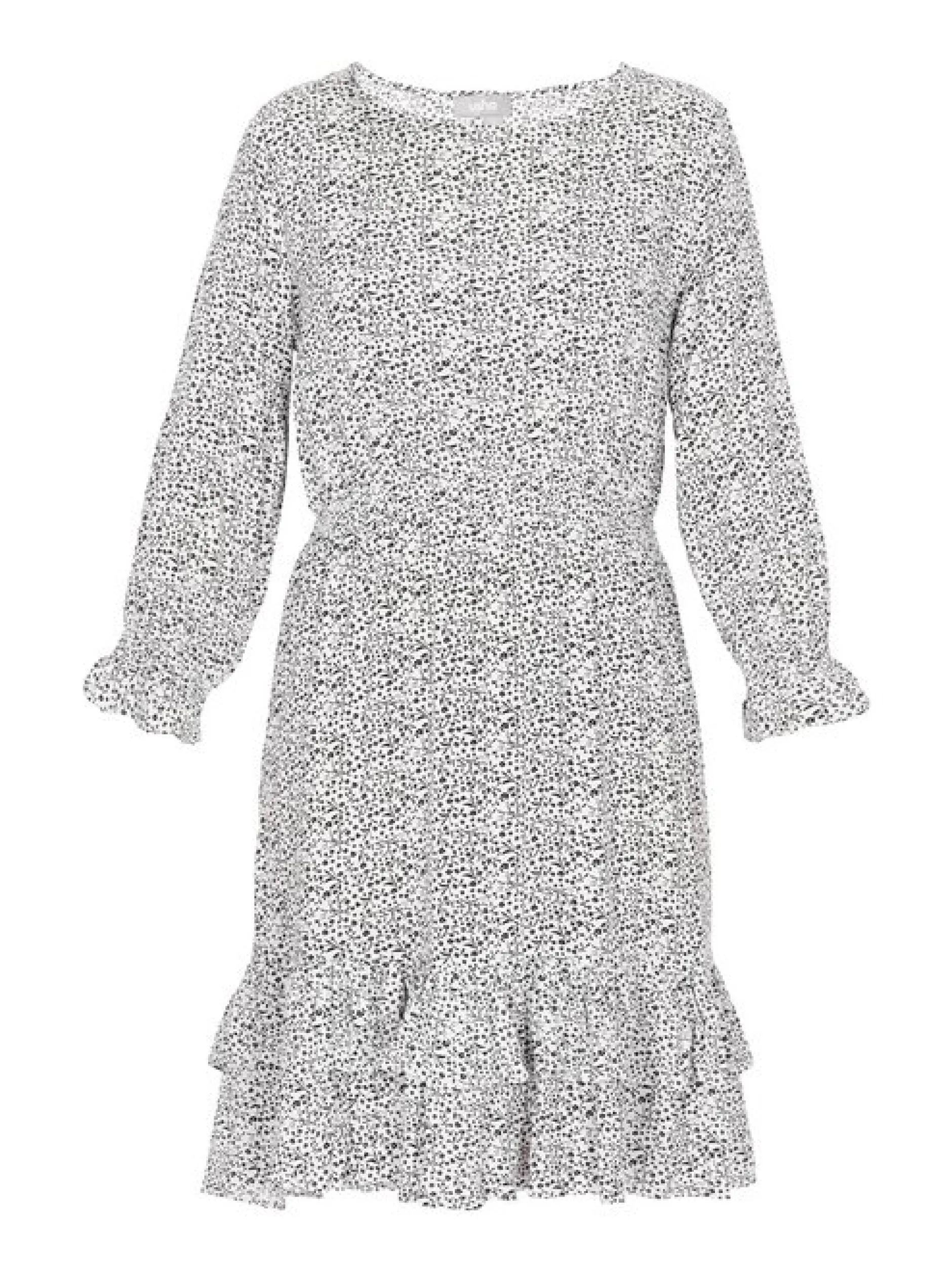 Usha Damen Kleid in weiß - Ausschnitt: Rundhals