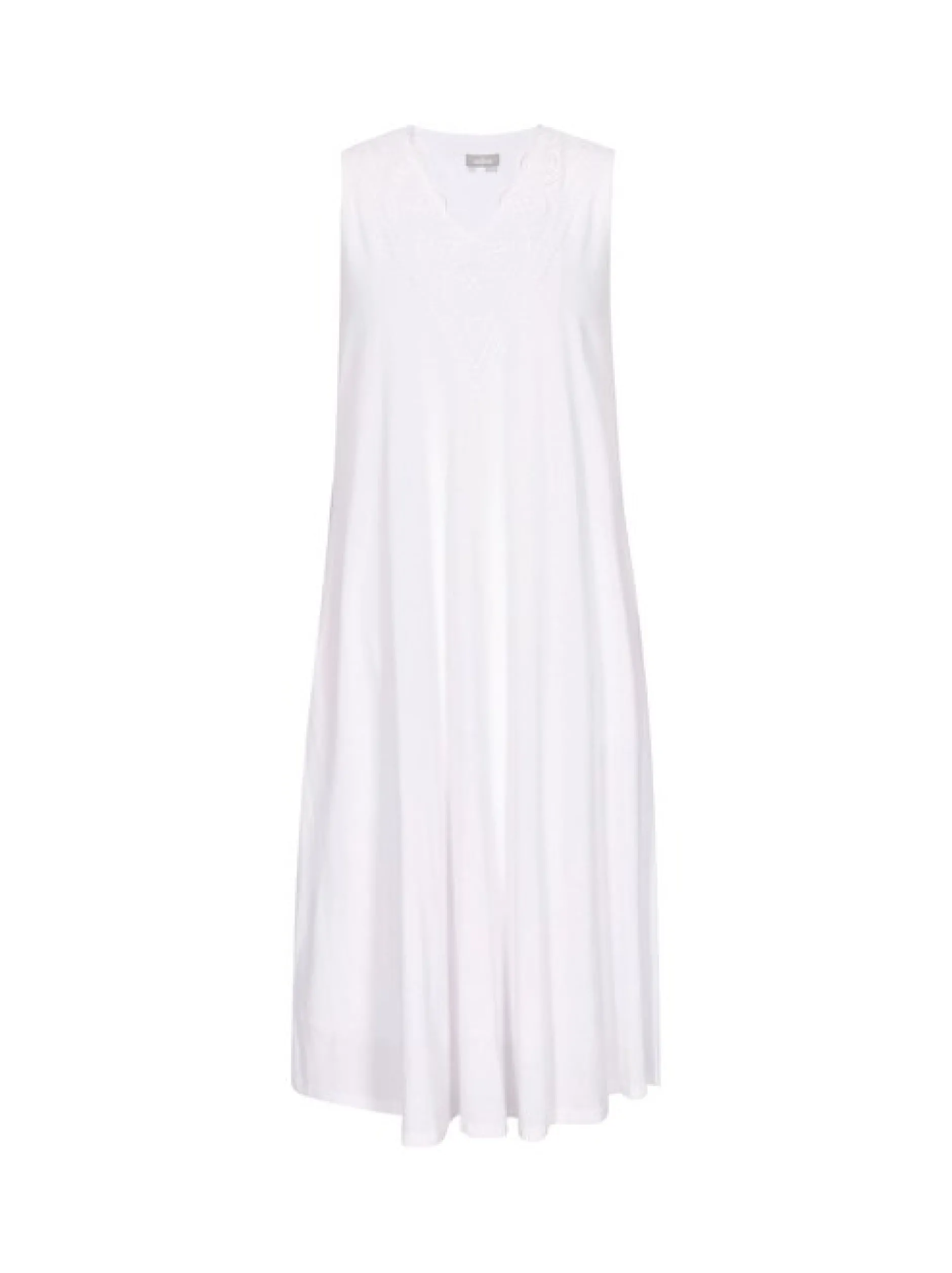 Usha Damen Kleid in weiß - Länge: mittel