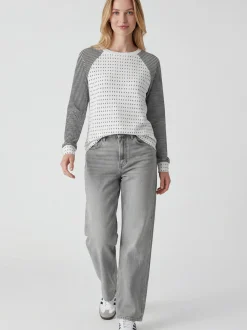 Usha Damen Langarmshirt in schwarz