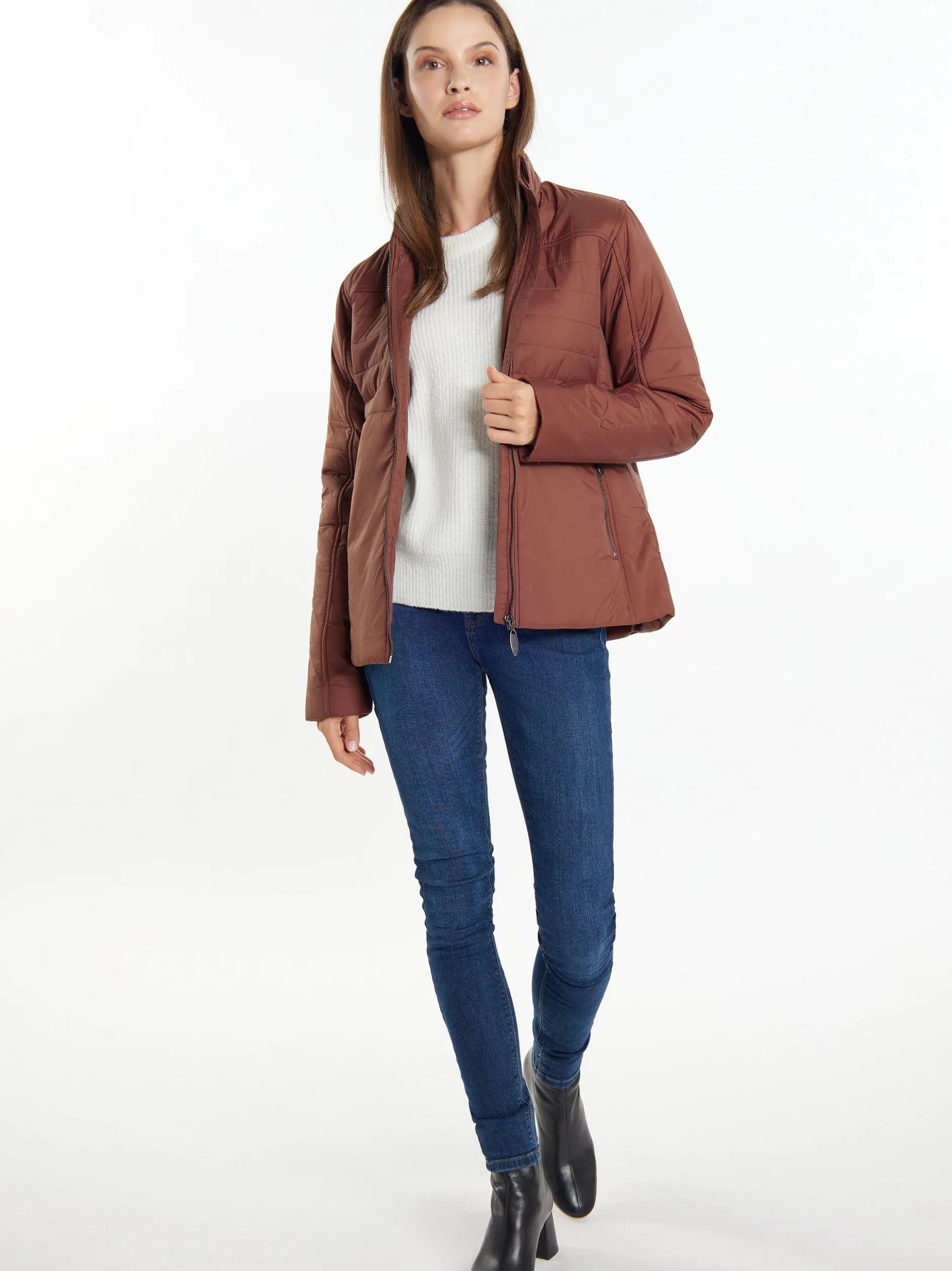 Usha Damen leichte Steppjacke in braun