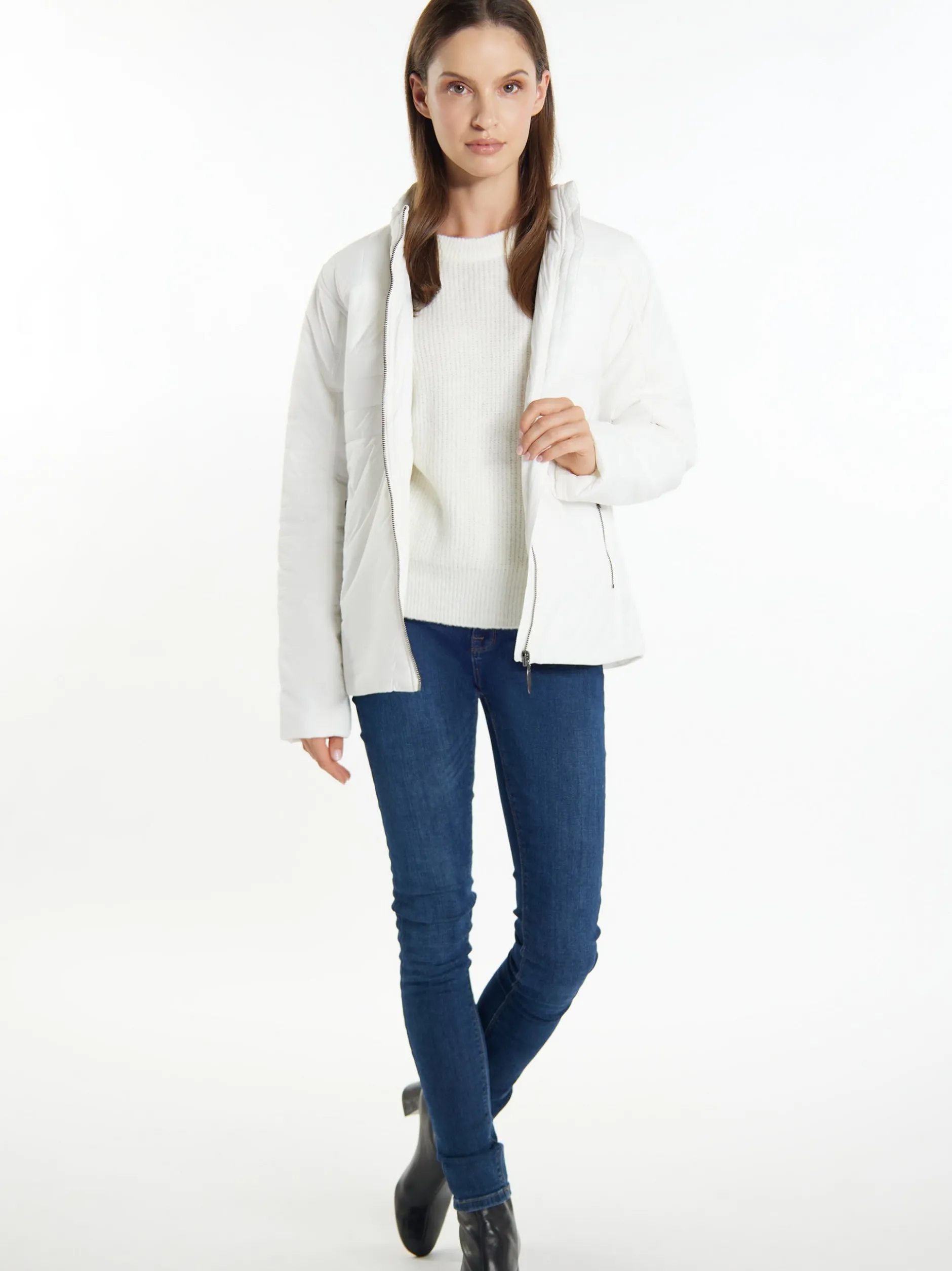 Usha Damen leichte Steppjacke in ecru