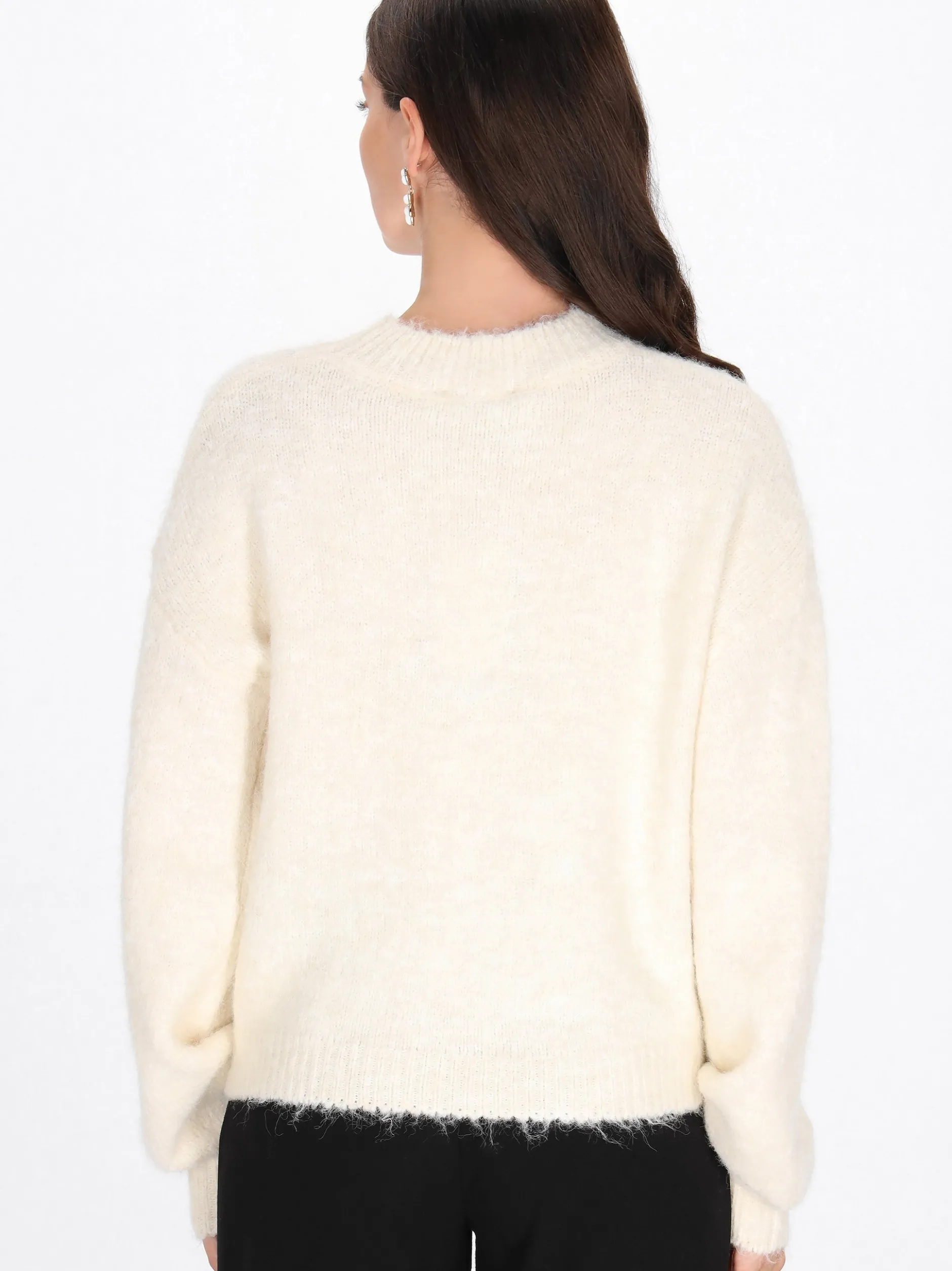 Usha Damen Pullover in beige - Ausschnitt: Rundhals