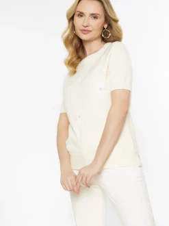 Usha Damen Pullover in beige - Ausschnitt: Rundhals