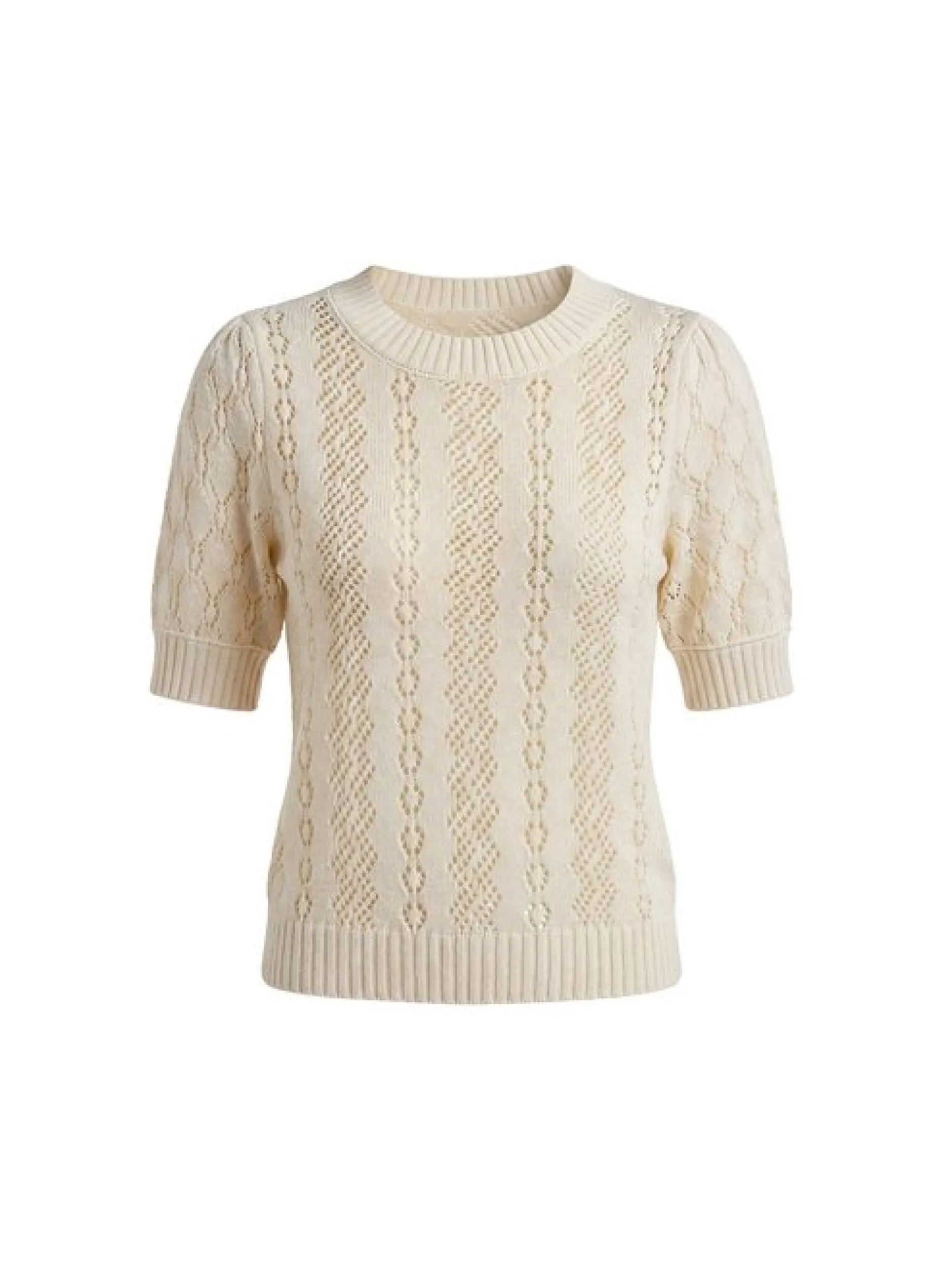Usha Damen Pullover in beige - Ausschnitt: Rundhals